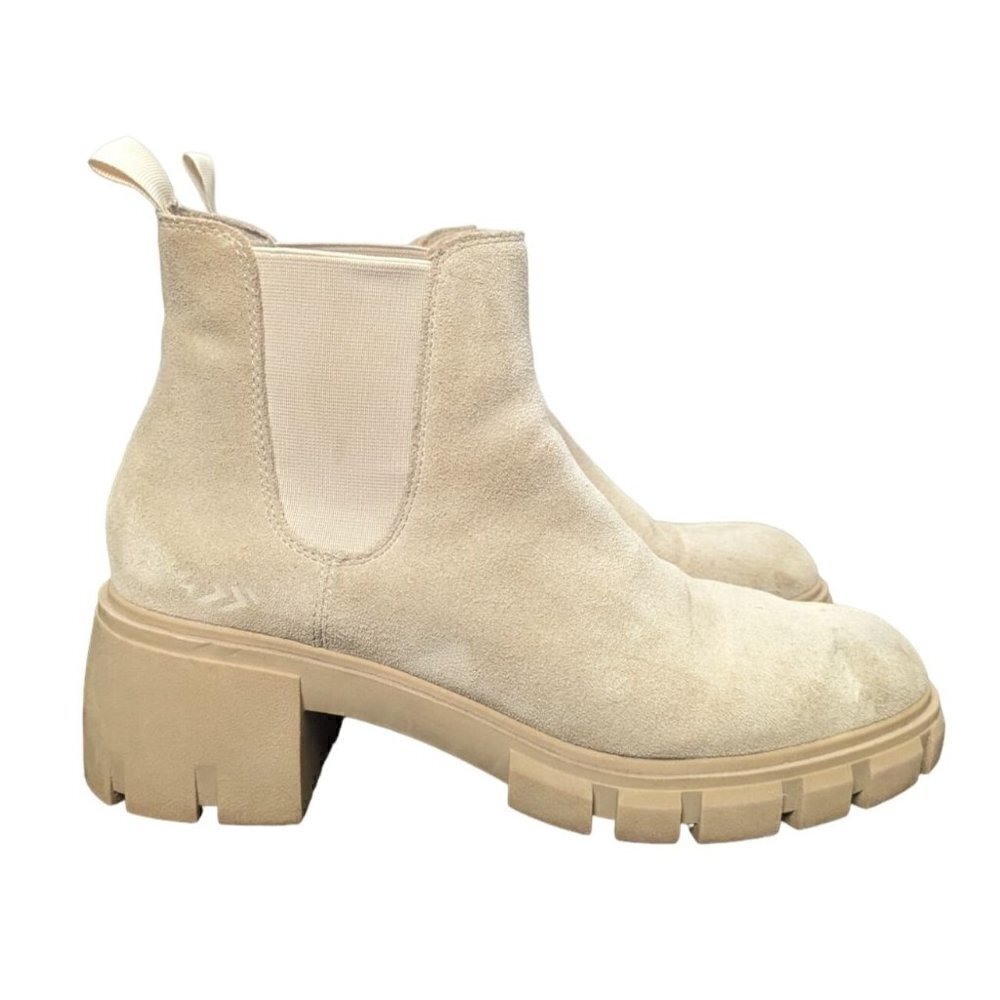 Steve Madden Women's Howler Ankle Boot Leather Tan Women's 8.5M